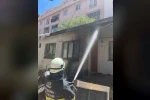 Müstakil evin çatısına çıkan yangın büyümeden söndürüldü