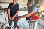 Mutfakta çıkan yangın itfaiye ekiplerince söndürüldü