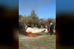 Öğrenci yurdu personeline uygulamalı yangın eğitimi