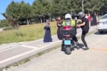 Öğrenciler, polisler tarafından sınava yetiştirildi 