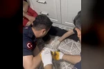 Osmaniye’de ayağına mangal şişi saplanan çocuk hastaneye kaldırıldı
