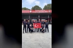 Osmaniye’de itfaiyecilerden A Milli Takım’a klipli destek