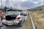 Osmaniye’de kontrolden çıkan otomobil bariyerlere çarptı: 1 yaralı