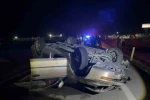 Otomobil beton mikserine arkadan çarptı: 1 ağır yaralı