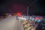 Otomobil su borusu yüklü traktör römorkuna çarptı: 2 yaralı