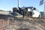 Otomobilin trafik ışığına çarpmasıyla 2 kişi yaralı