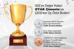 OYAK Çimento’ya ÇEİS’ten üç ödül birden