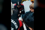 Parmağı zımbaya sıkışan genç için itfaiye ekipleri harekete geçti