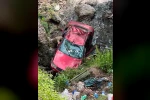 Payas’ta uçurumdan yuvarlanan otomobilin sürücüsü yuvarlandı
