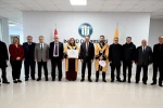 Rektör Akpolat unvanda yükselen akademisyenlere cübbelerini giydirdi