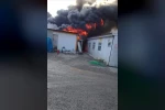 Rize’de şantiyede yangın