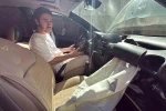 Rögar kapağı nedeniyle alın teriyle aldığı aracının airbagleri patladı 