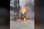 Sakarya’da trafo yangınındaki patlama paniğe neden oldu