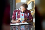 Salah Trabzonspor’a imzayı attı, ayağının tozuyla Trabzonspor reklam filmi çekimine katıldı