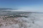 Samsun sisle kaplandı 