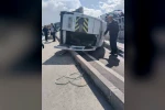 Samsun’da minibüs devrildi: 1 yaralı