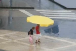 Samsun’da sağanak yağış manzaraları