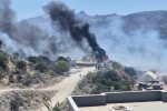 Şantiyedeki yangın patlamayla makilik alana sıçradı