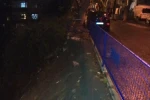 Sarıyer’de yağmur sebebiyle çöken kaldırıma belediye müdahale etmedi