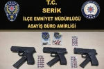 Serik’te silahla ateş ederek kamu güvenliğini tehlikeye sokan 7 kişi tutuklandı