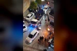 Ses sistemli araç yükledikleri çakarlı çekiciyle trafiği felç eden magandalar kamerada