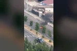 Seyir halindeki motosiklet alev topuna döndü