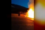 Seyir halindeki tır alevlere teslim oldu