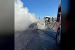 Siirt’te seyir halindeki otomobil alev aldı: 4 kişilik aile son anda kurtuldu