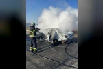 Siirt’te seyir halindeki otomobil alev topuna döndü