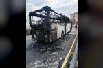 Silivri’de işçi servisi alevlere teslim oldu