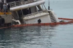 Sinop’ta yan yatan lüks yatta kurtarma mesaisi