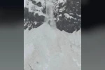 Şırnak’ta çığ düşme anı kamerada
