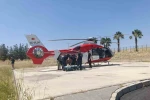 Şırnak’ta yaralanan şahıs ambulans helikopterle Şanlıurfa’ya getirildi