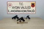 Söke’de 3 ruhsatsız tabanca ele geçirildi