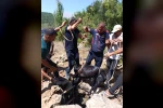 Su kuyusuna düşen keçi itfaiyenin operasyonuyla kurtarıldı 