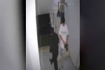 Suç makinesi çocuk hırsızlar çaldıkları ayakkabıların kalitesini kontrol ederken kameraya yakalandı