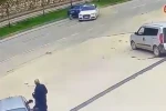 Sürücüsüz araç trafiğe çıktı, kaza böyle geldi