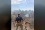 Susurluk’ta çıkan yangında 1 ton saman kullanılamaz hale geldi