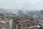 Tadilat sırasında atık malzemeler tutuştu