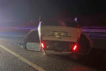 Takla atan otomobilin sürücüsünün alkollü olduğu hastanede ortaya çıktı