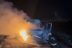 Tekirdağ’da panelvan minibüs alev topuna döndü