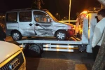 Ters yönden gelen aracın neden olduğu zincirleme kaza kamerada