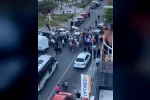 Ters yönden gelen otomobil ile motosiklet çarpıştı: 1 yaralı