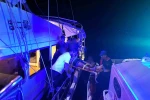 Ticari yatta yaralanan vatandaşa tıbbi tahliye