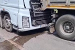 Tırlar çarpıştı facianın eşiğinden dönüldü
