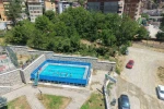 Torul ilçesinde portatif havuzda yüzme eğitimi