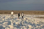 Tuz Gölü’nde sular çekildi, Pamukkale travertenlerini andırdı