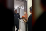 Üniversite öğrencilerinin kavga ihbarına geldiler, pasta ile karşılaştılar