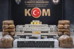 Uşak’ta çok sayıda kaçak makaron ve tütün ele geçirildi