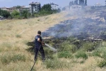 Van’da anız yangını